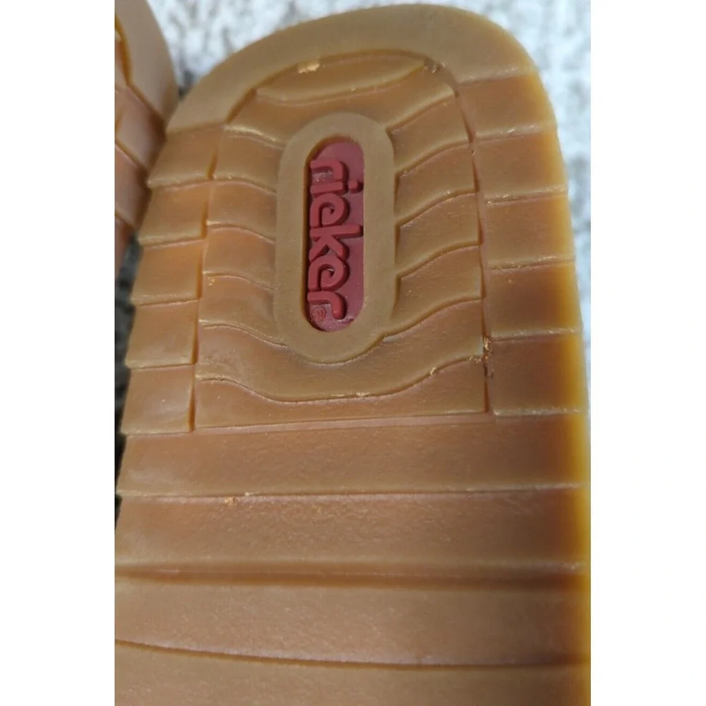 Rieker‎ Men's Brown Leather Almond Toe Lace-Up Loafer Size EU45 USA 11.5